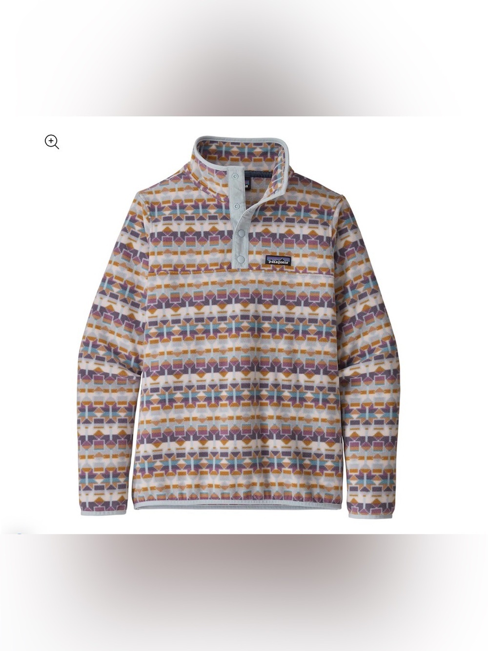 Patagonia Aztec Geometric Print Lite Synchilla Snap-T Pullover Fleece Women's